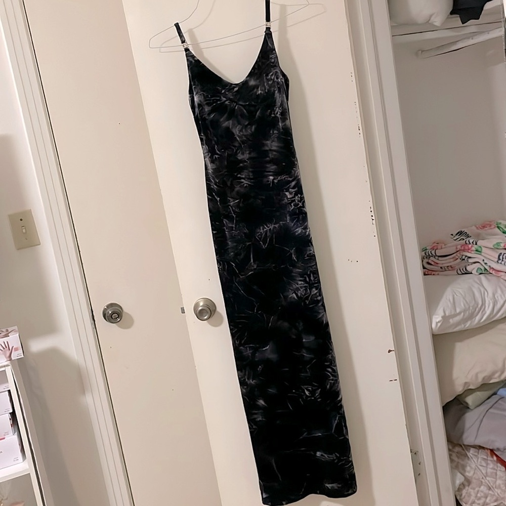 Vintage Betsy & Adam by JASLENE long velvet dress Medium